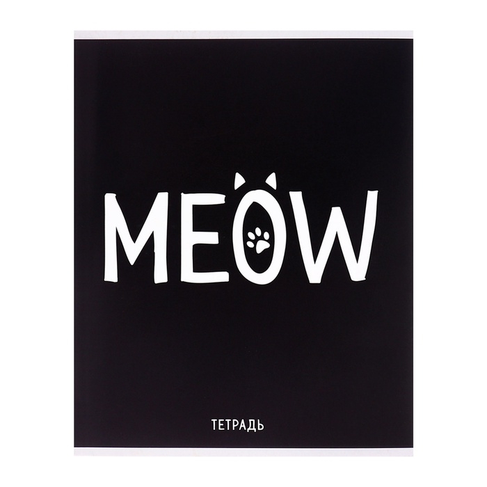Тетрадь 48 листов в клетку Calligrata Meow, обложка мелованный картон, блок офсет, МИКС