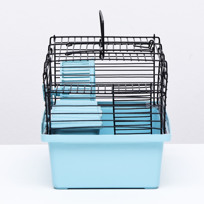 Клетка-мини для грызунов Клетка-мини для грызунов "Пижон" №2, укомплектованная, 27 х 15 х 16 см, бирюзовая