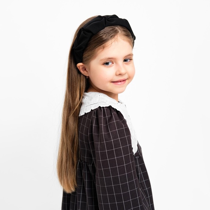 Платье детское с воротником KAFTAN, размер 32 (110-116 см), цвет черный Платье детское с воротником KAFTAN, размер 32 (110-116 см), цвет черный