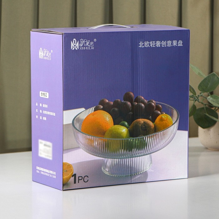 Ваза для фруктов &laquo;Камелия&raquo;, 26&times;11 см, цвет перламутровый