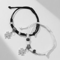 Браслеты «Неразлучники» клевер, цвет чёрно-белый, L=12,5 см Браслеты «Неразлучники» клевер, цвет чёрно-белый, L=12,5 см