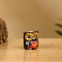 Набор сувенирный "Совята" дерево H 4, 3, 2 см, цв. чёрный