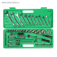 Набор инструментов в кейсе ТУНДРА, автомобильный, 1/2" и 1/4", 63 предмета