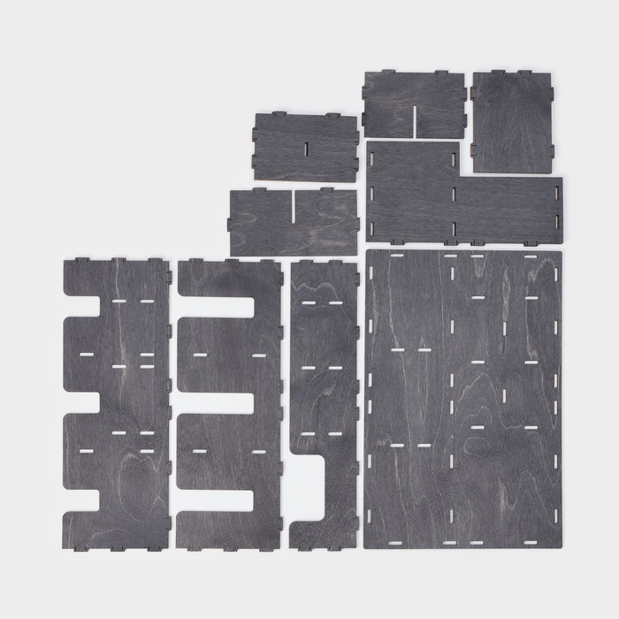 Подставка - органайзер деревянный барный Доляна, под стаканы, крышки, трубочки, салфетки, 40&times;25&times;15 см