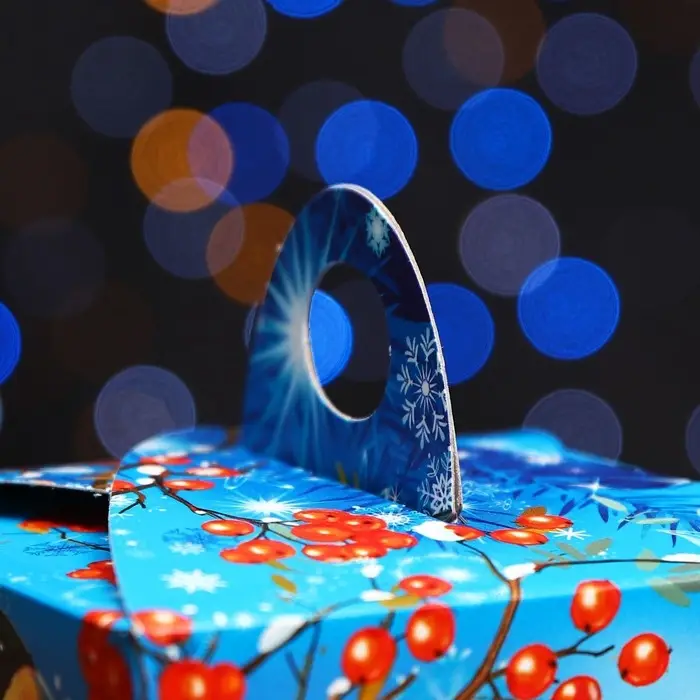 Подарочная новогодняя коробка &laquo;Снегири&raquo;, упаковка, 10&times;9.2&times;9.2 см