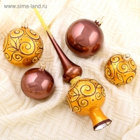 Набор ёлочных игрушек "Ивушка", 5 шт., микс Набор ёлочных игрушек "Ивушка", 5 шт., микс