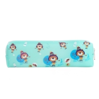 Пенал школьный на молнии Зверушки Бирюза Пенал школьный на молнии Зверушки Бирюза