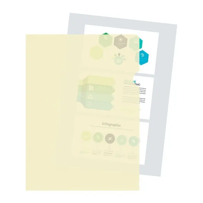 Папка уголок А4 180мкм, Calligrata DeLuxe, молочный, непрозрачный, с тиснением