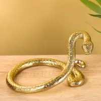 Подсвечник "Золотой полоз" алюминий 21х20х15,5 см