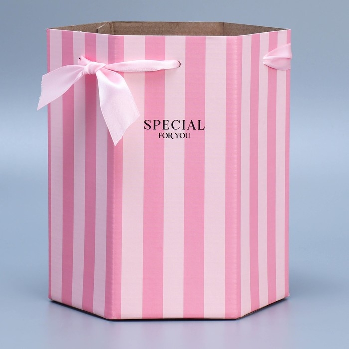 Переноска складная шестигранник &laquo;Только для тебя&raquo;, 17 &times; 14,8 &times; 19,5 см