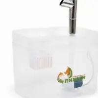 Фонтан для кошек и собак 1,5 л, 16,5 х 13 х 12 см, евророзетка, прозрачный