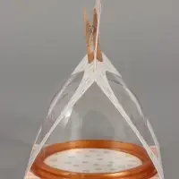 Коробка с куполом "Горошек мятный" 11,5 х 12 х 15,5 см