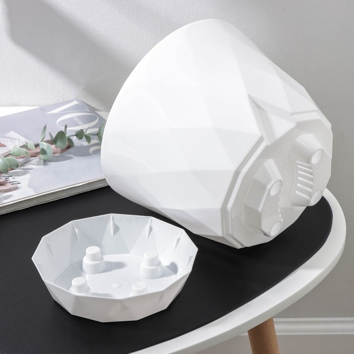 Горшок для цветов с поддоном Laurel, 4,5 л, d=22 см, h=19 см, белый Горшок для цветов с поддоном Laurel, 4,5 л, d=22 см, h=19 см, белый