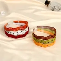 Ободок для волос &laquo;Янтарный свет&raquo;, волна, 1.7 см, МИКС