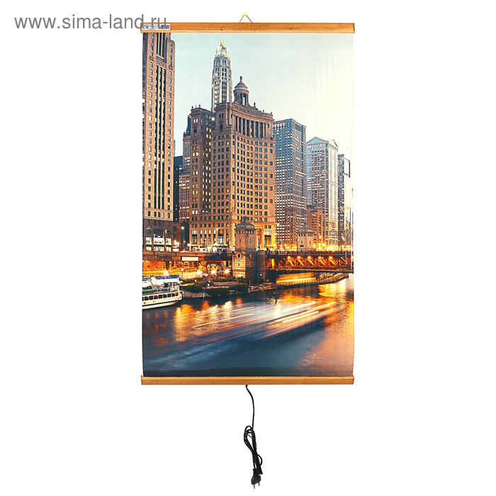 Обогреватель "Домашний очаг" Ночной город, инфракрасный, 500 Вт, 15 м&sup2;