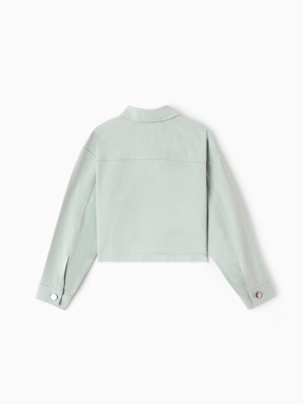 Рубашка для девочки MINAKU: Jeans collection, цвет серо-голубой, рост 116 см