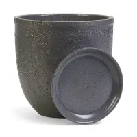 Горшок цветочный с поддоном 5 л, керамика "Шагрень" (М)