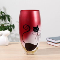 Ваза "Котики" d-12.5см,  30 х14 см