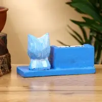 Календарь настольный &laquo;Котик&raquo;, 13&times;6&times;7 см, дерево, синий