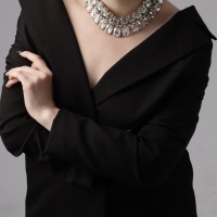 Чокер-колье «Сияние» трио, цвет белый в серебре, 36 см Чокер-колье «Сияние» трио, цвет белый в серебре, 36 см