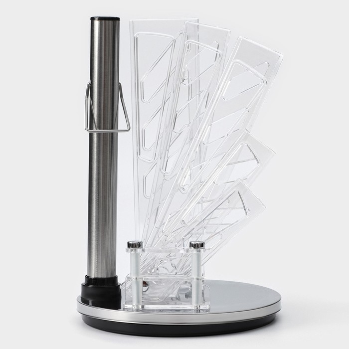 Набор ножей кухонных на подставке Доляна Sparkle, 7 предметов: 5 ножей, мусат и ножницы Набор ножей кухонных на подставке Доляна Sparkle, 7 предметов: 5 ножей, мусат и ножницы