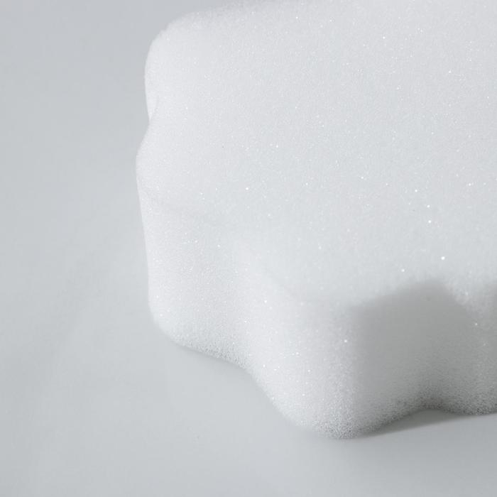 Губка для купания &laquo;Зверушки&raquo;, 14&times;9&times;4 см, сверхмягкий поролон, белая