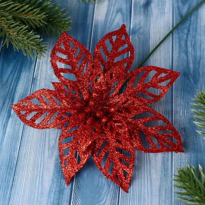 Цветы искусственные &laquo;Перелив&raquo;, большой резной, 14&times;20 см, МИКС