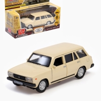 Машинка металлическая &laquo;ВАЗ-2104&raquo;, ретро - модель &laquo;ЖИГУЛИ&raquo;, открываются двери, багажник, инерция, 12 см, бежевый