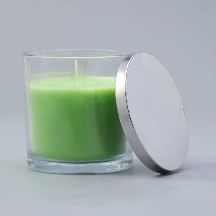 Свеча ГИГАНТ ароматическая в стакане Свеча ГИГАНТ ароматическая в стакане "Яблоко с корицей", соевый воск, 10х10 см