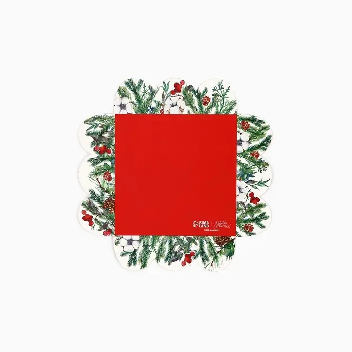 Коробка для кондитерских изделий с пластиковой крышкой &laquo;С Новым годом!&raquo;, 10.5 х 10.5 х 3 см