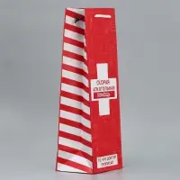 Пакет подарочный под бутылку, упаковка, &laquo;Алкопомощь&raquo;, 36 х 13 х 10 см