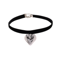 Чокер &laquo;Стиль&raquo; сердце, цвет серебро, 30 см