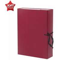 Короб архивный с завязками А4 Calligrata, 80 мм , бумвинил, до 700 листов, бордовый Короб архивный с завязками А4 Calligrata, 80 мм , бумвинил, до 700 листов, бордовый