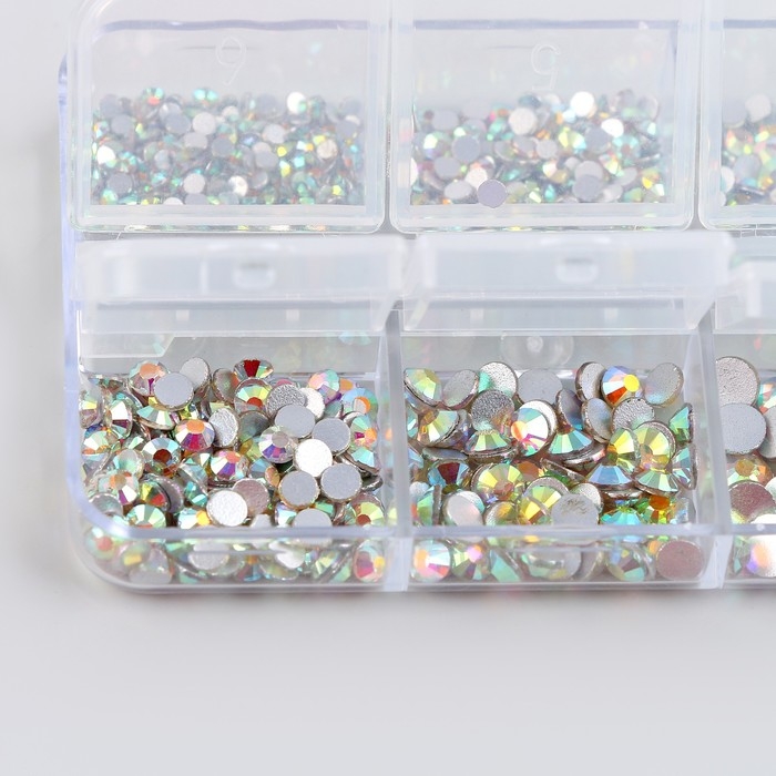 Набор страз &laquo;Стёклышко&raquo;, 6 размеров &mdash; от 1,9 до 4,6 мм