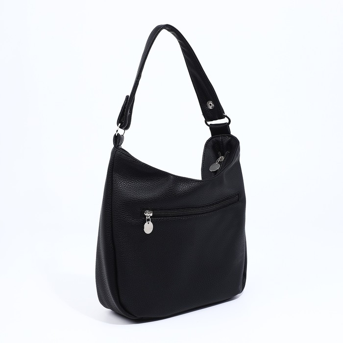 Сумка-мешок на молнии, наружный карман, цвет чёрный Сумка-мешок на молнии, наружный карман, цвет чёрный