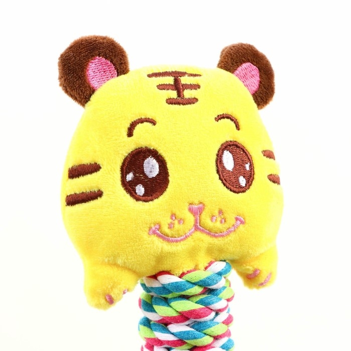 Игрушка мягкая для собак Игрушка мягкая для собак "Тигрёнок" жёлтый, 28 см