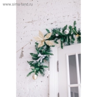 Ёлочные игрушки 3 шт. «Зимнее волшебство. Бант - блеск» пластик, 9х10 см, серебро Ёлочные игрушки 3 шт. «Зимнее волшебство. Бант - блеск» пластик, 9х10 см, серебро