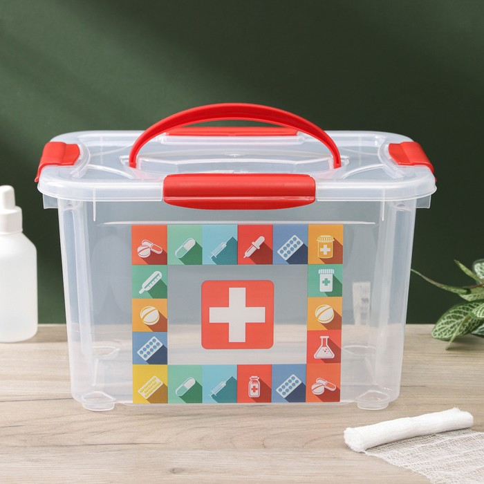 Короб для хранения econova &laquo;Аптечка&raquo;, 5,5 л, рисунок МИКС