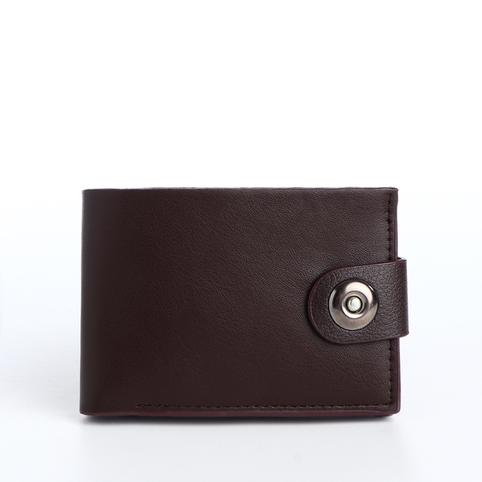 Портмоне мужское на магните, отдел для карт, монет, цвет коричневый Портмоне мужское на магните, отдел для карт, монет, цвет коричневый