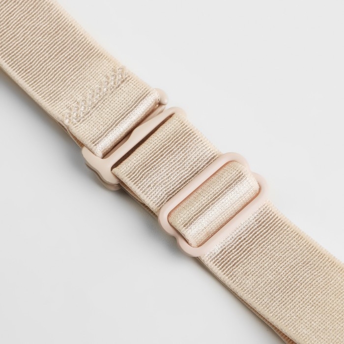 Бретели текстильные, 2 см, 34 см, пара, цвет бежевый Бретели текстильные, 2 см, 34 см, пара, цвет бежевый