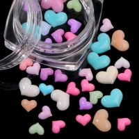 Фигурки для дизайна ногтей &laquo;Сердца&raquo;, объёмные, цвет разноцветный
