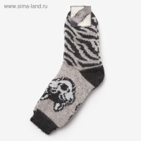 Носки мужские шерстяные "Сибирский волк", цвет серый, размер 29