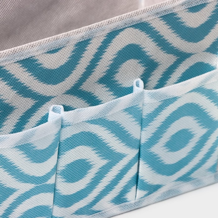 Органайзер для мелочей Доляна &laquo;Лагуна&raquo;, 3 кармана, 25&times;12&times;15 см, цвет бирюзовый