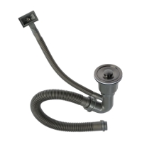 Мойка кухонная AFLORN AF95848F-R, врезная, правая, S=3 и 0,8 мм, 58х48х22 см, сифон, графит Мойка кухонная AFLORN AF95848F-R, врезная, правая, S=3 и 0,8 мм, 58х48х22 см, сифон, графит