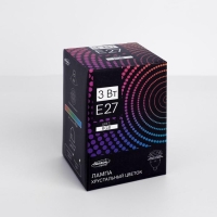 Световой прибор &laquo;Хрустальный цветок&raquo; 7.5 см, Е27, свечение RGB