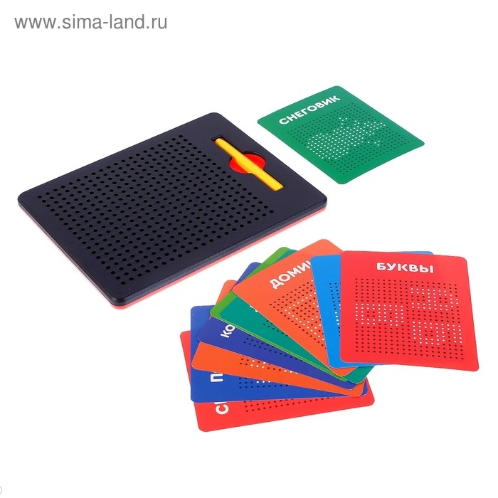 Планшет обучающий &laquo;Магнитное рисование&raquo;, 380 отверстий, цвет чёрный