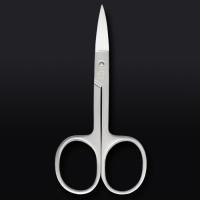 Ножницы маникюрные &laquo;Premium&raquo;, загнутые, широкие, 9 см, на блистере, цвет серебристый