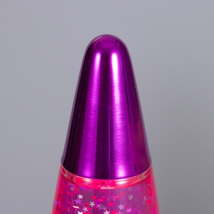 Лава-лампа "Ракета" 1х30Вт Е14-R39 (блестки) розовый 11х11х41см