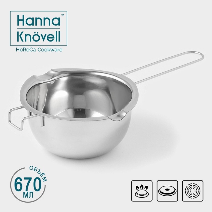 Миска из нержавеющей стали для водяной бани Hanna Kn&ouml;vell, 670 мл, 16&times;7 см