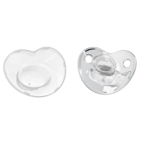 Соска - пустышка силиконовая ортодонтическая &laquo;Мишка&raquo;, от 12 мес., с колпачком, цвет серебро, стразы